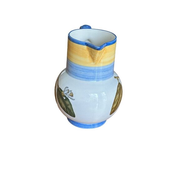 Villeroy & Boch Amarillo Earthenware Pitcher with Fruit Design 60 Oz - Picture 2 of 8